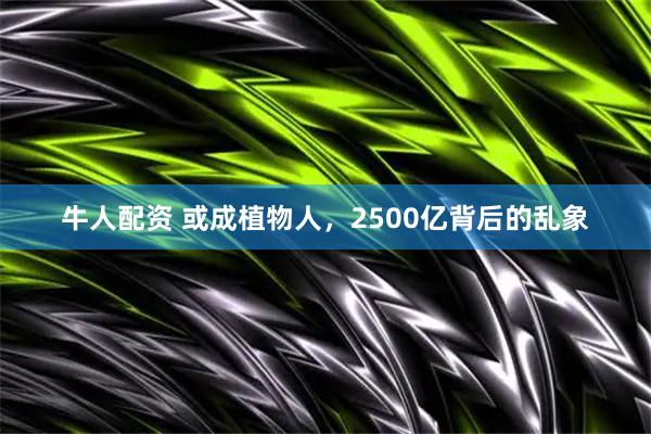 牛人配资 或成植物人，2500亿背后的乱象